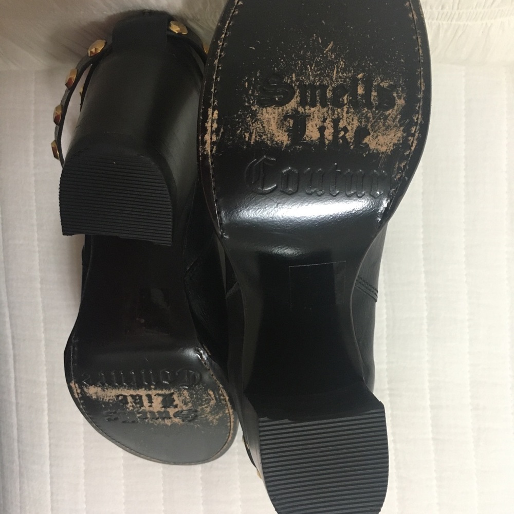 Juicy Couture Sz 8 Black Leather Bootie - Picture 5 of 5